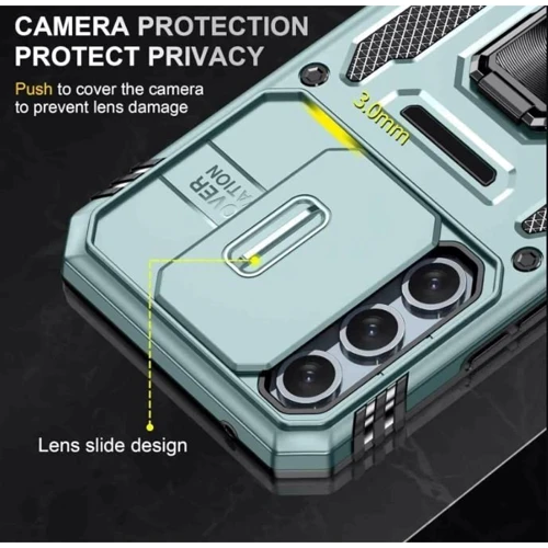 Чехол для телефонов Mobile Case Camshield Army Ring Light Green for Samsung A366 Galaxy A36 5G / A566 Galaxy A56 5G: Материал TPU (термополиуретан) и поликарбонат