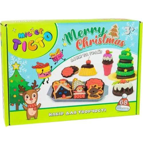 Набор для творчества Strateg Мистер тесто Merry Christmas (укр) (41022)