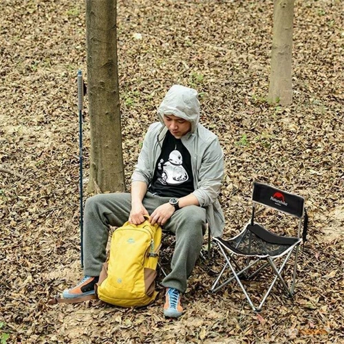 Стілець складаний Naturehike NH16J001-J 600D Oxford сталь чорний: Тип Стул складной