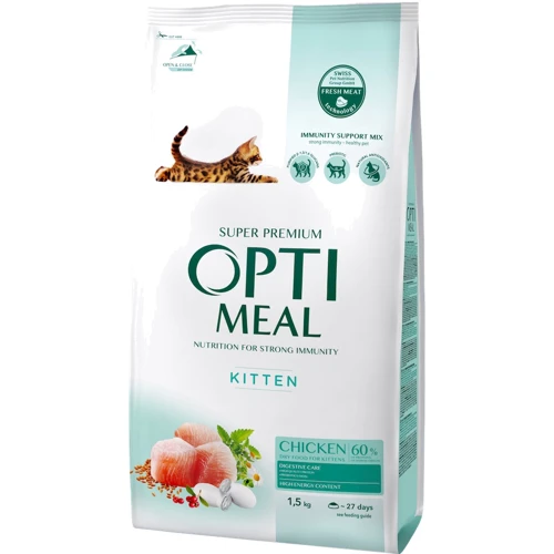 Сухой корм Optimeal Kittens Chicken для котят с курицей 1.5 кг (4820215369664)