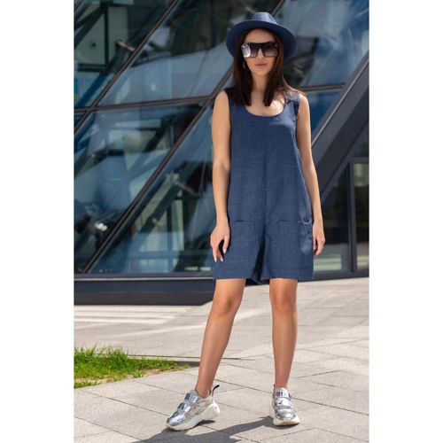 Комбинезон FLFashion Гавана ФКГ 3056 XXL-3XL темно-синий