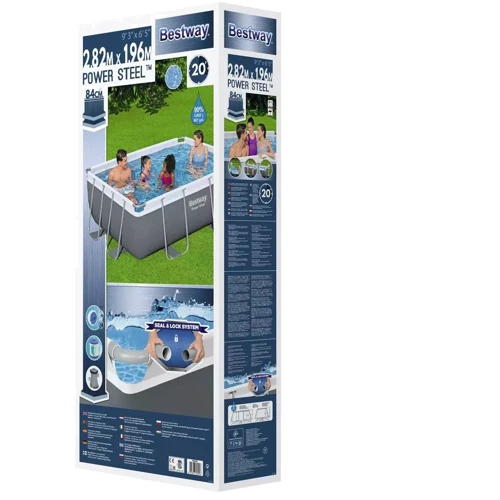 Бассейн Bestway каркасный 3662 л 282х196х84 см картриджный фильтр-насос 1250 л/ч дозатор хлора (56629) фото 2