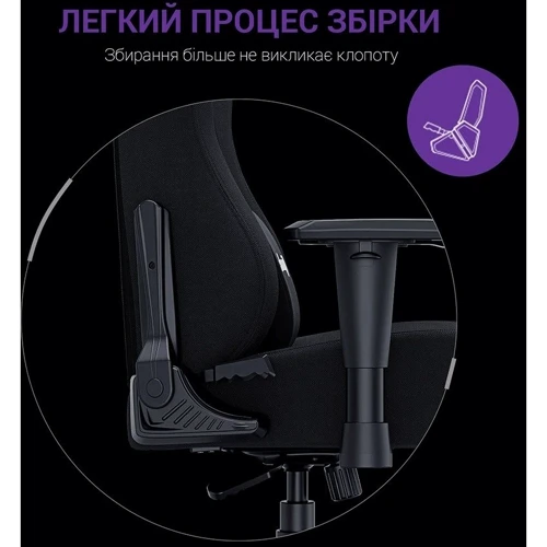 Кресло игровое Anda Seat Luna Black Fabric Size L (AD18-44-B-F) фото 14