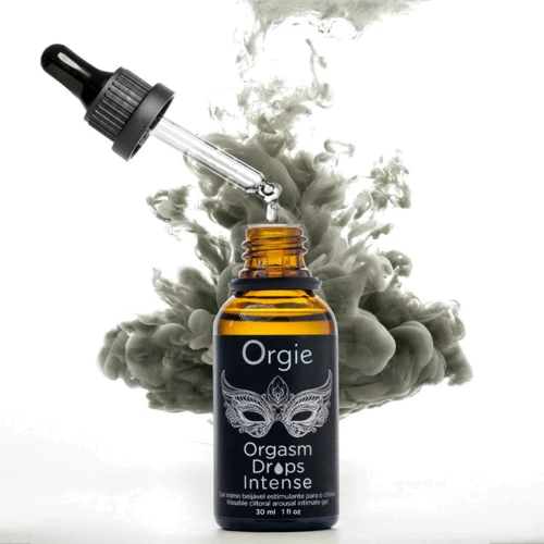 Возбуждающие капли для клитора Orgie Orgasm Drops Intense, 30 мл, тепло-холод, вкус яблока