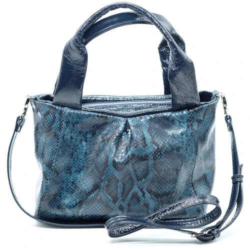 Жіноча сумка тоут ARTiS Bags синя (1715 7018-7003): Фактура Тиснение, Под змею, Матовая