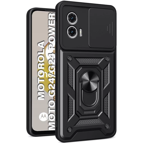 Чохол для телефона BeCover Military Black для Motorola Moto G24 / G24 Power (710722): Тип накладка на заднюю часть