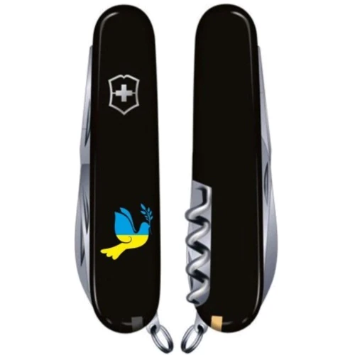 Мультитул Victorinox Spartan Ukraine 91мм/12 функций/черный /Голубь Мира (1.3603.3_T1036u): Тип мини-мультитул