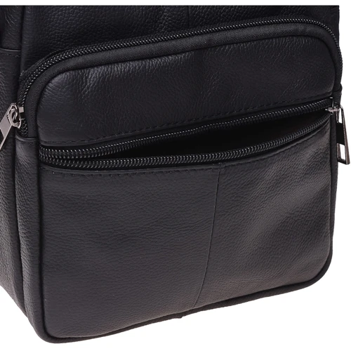 Чоловіча сумка через плече Keizer чорна (k12610-black): Тип ручки Плечовий ремінь, Без ручки