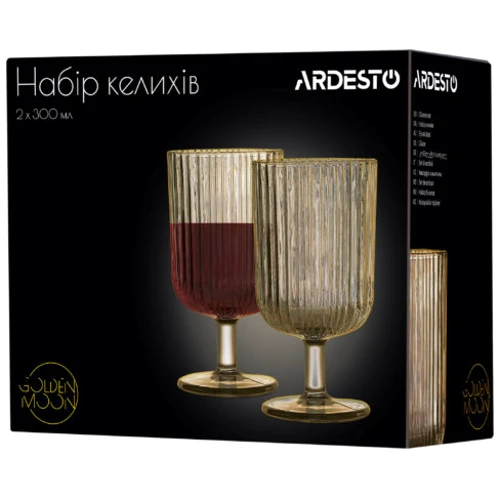 Бокал Ardesto Golden Moon 300 мл 2 шт (AR2630GM): Назначение Для вина