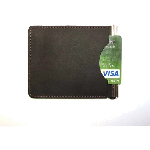 Мужской зажим для денег DNK Leather темно-коричневый (DNK Зажим Spring+ col.F): Тип Зажимы для денег