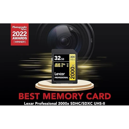 Карта памяти Lexar 32GB SDHC Class 10 UHS-II U3 V90 Professional 2000x (LSD200032G-BNNAG): Тип карты SDHC