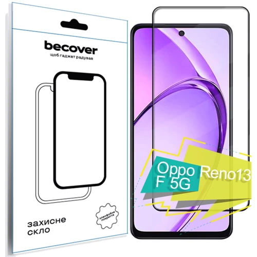 BeCover Tempered Glass Black for Oppo Reno13 F 5G (713420)