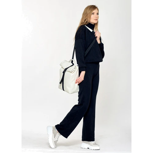 Женский рюкзак Sambag RollTop Mini белый (24010008): Тип ручки Плечевой ремень, Короткая ручка