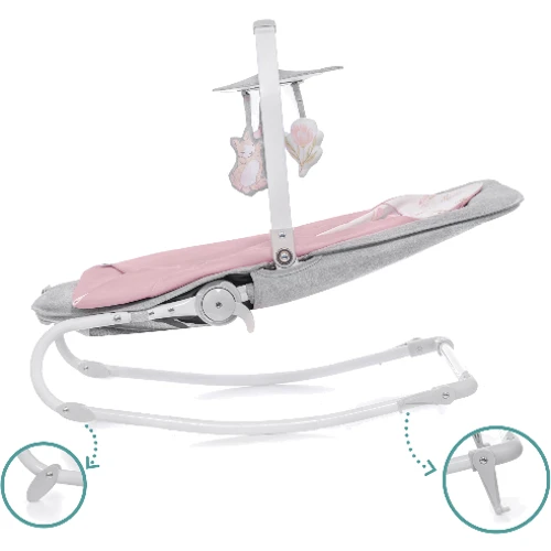 Шезлонг-качалка Kinderkraft Felio 2020 Peony Rose (KKBFELOPNK000N): Возраст с рождения