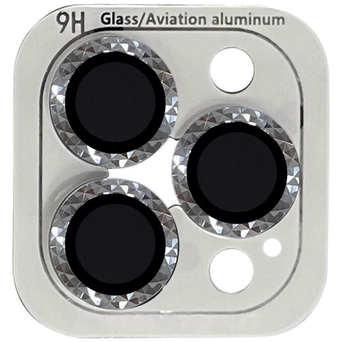 Захисне скло для iPhone Epik Metal Shine Silver для Camera iPhone 15 Pro / 15 Pro Max