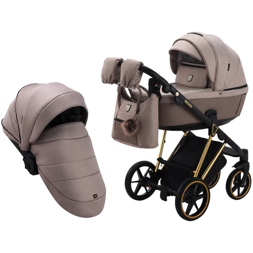 Коляска 2 в 1 Adamex Belissa Special Edidion (Gold) PS-528