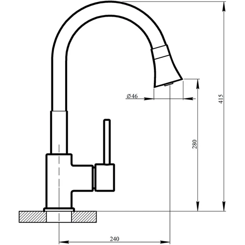 Смеситель для кухни Q-tap Spring CRW 007F-1: Назначение Для кухни