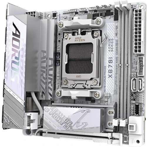 GIGABYTE X870I AORUS PRO ICE UA: Разъемы на задней панели Ethernet RJ-45, HDMI, Thunderbolt, USB 3.2 Gen 1, USB 3.2 Gen 2, USB 2.0