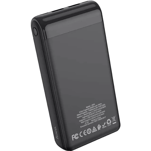 Внешний аккумулятор Hoco Power Bank 20000mAh J59A Famous Black: Количество USB 3
