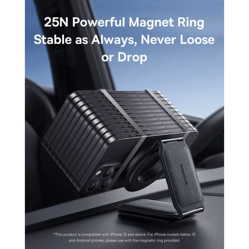 Тримач Baseus Car Holder Magnetic C02 Mega Black (C40169002113-00) для Apple iPhone 16 I 15 I 14 I 13 I 12 series фото 13