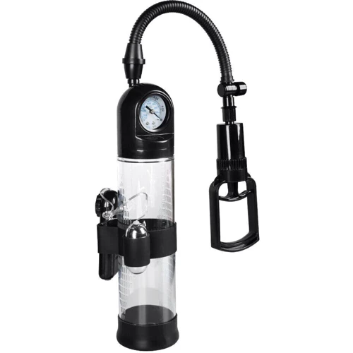 Вакуумная помпа с вибрацией Powerpump MASTER Vibrating - Black&Clear, BS6000034