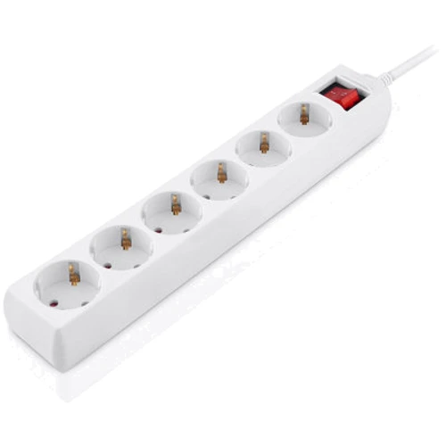 Сетевой фильтр REAL-EL RS-6 Protect M 5m, white (EL122300035): Количество USB портов, шт Нет