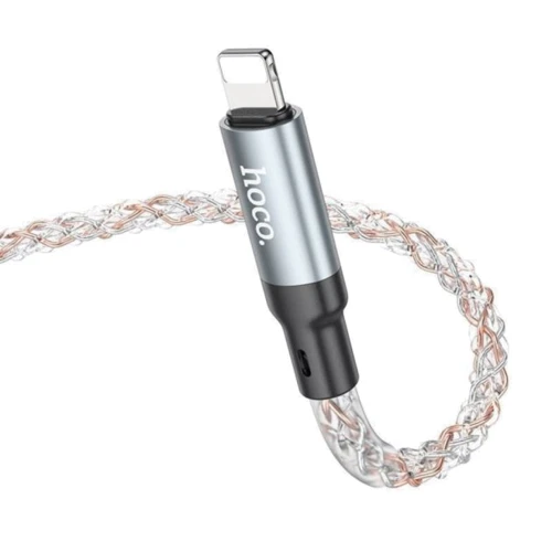 Кабель Hoco USB Cable to Lightning U112 2.4A 1m Gray: Длина 1 м