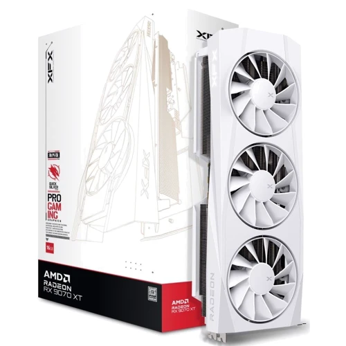 Видеокарта XFX Quicksilver AMD Radeon RX 9070XT White Gaming Edition (RX-97TQICKW9)