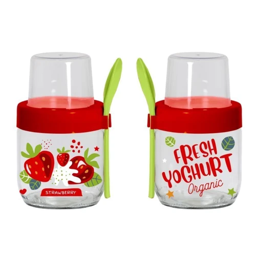 Емкость для хранения HEREVIN Fruit-Yoghurt с ложкой и контейнером 0.425 л (131615-000)