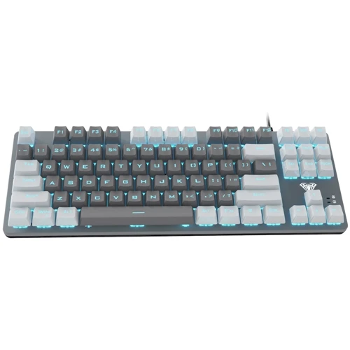 Клавиатура Aula F3287 Keycap KRGD Blue USB UA White/Grey (6948391240688): Подключение проводное
