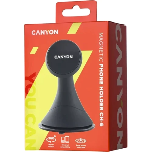 Держатель Canyon Car Holder CH-6 Magnetic Black (CNE-CCHM6): Тип автомобильный
