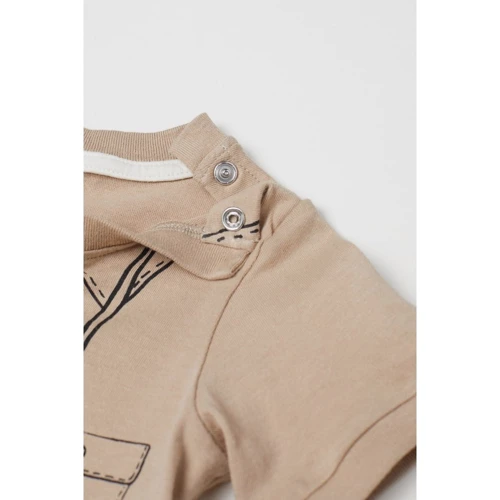 Футболка H&M 5950417 68 см светло-коричневая: Пол Мальчик