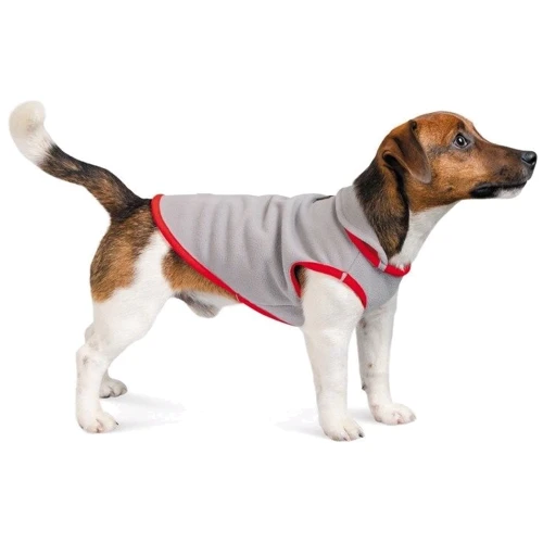 Жилет для собак Pet Fashion FLEECY сіро-червоний S (4823082419630): Розмір S