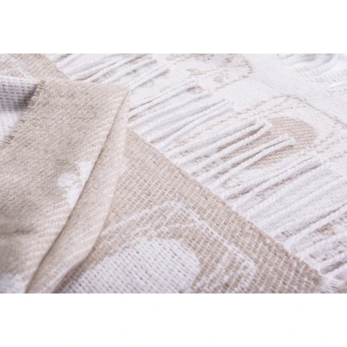 Плед Love You Собаки 140х200 бавовна бежевий