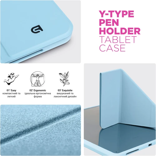 Аксессуар для iPad ArmorStandart Y-type Case with Pencil Holder Blue for iPad Pro 13 2024 M4 (ARM77519) фото 6