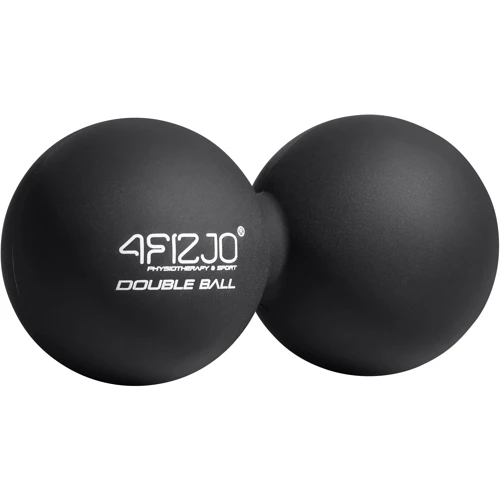 Мяч массажный 4FIZJO Lacrosse Double Ball двойной размер 6.5 x 13.5 см черный (4FJ1226)