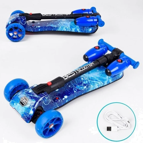 Самокат Best Scooter Maxi синий (13455): Тип тормоза ножной
