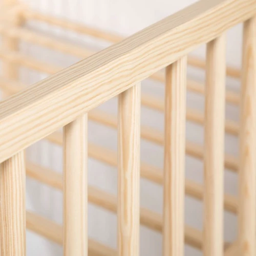 Дитяче ліжечко Klups Willy 120х60 см біле+дерево