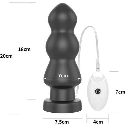 Анальная пробка с вибрацией Lovetoy Vibrating Anal Rigger 7.8" King Sized
