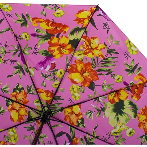 Зонт женский полуавтомат Happy Rain розовый (U42280-3): Фасон Складной (3 сложения)