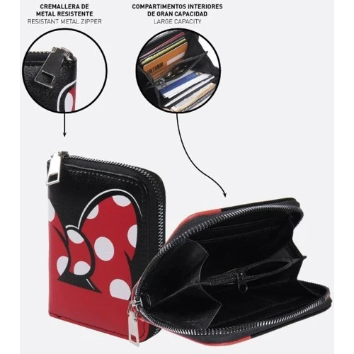Женский кошелек Cerda Disney Minnie Mouse Business Polyester Card Holder черный (2600001576): Тип Кошельки