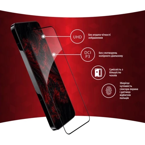 Аксессуар для смартфона Intaleo Tempered Glass Full Glue Black for Xiaomi 13: Тип защитное стекло