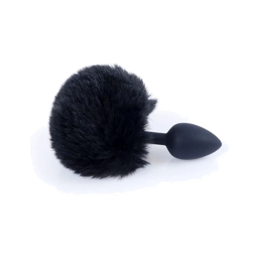 Анальная пробка BOSS Series Exclusivity Silicon Plug Bunny Tail Black