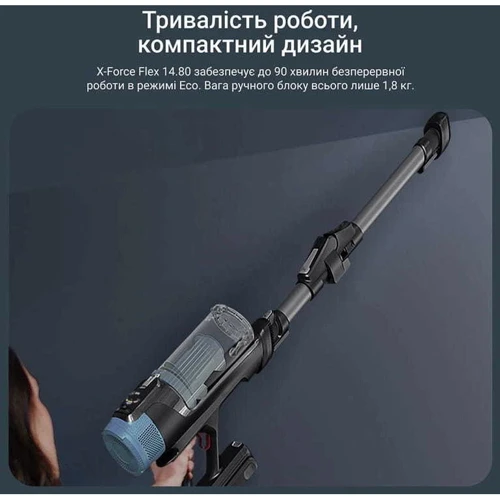 Пилосос Rowenta RH9B74WO X-Force Flex 14.80 Auto Animal: Ємність пилозбірника 0.65 л