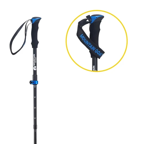 Треккинговая палка Mountain Goat Pro+ Black/Blue 43-130см (MG0007)