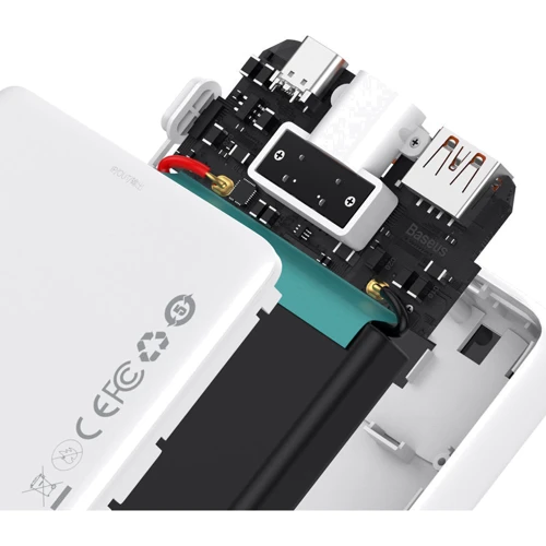 Внешний аккумулятор Baseus Power Bank 10000mAh Block with Lightning 20W White (PPBLK-02): Особенности Компактный размер, Индикатор заряда