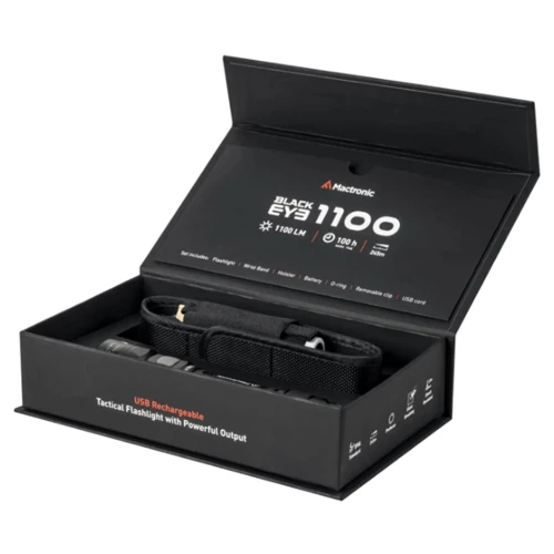 Ліхтар туристичний Mactronic Black Eye 1100 (1100 Lm) Recharg Type-C (THH0048) (DAS302490): Світлодіоди Cree XP-L HD