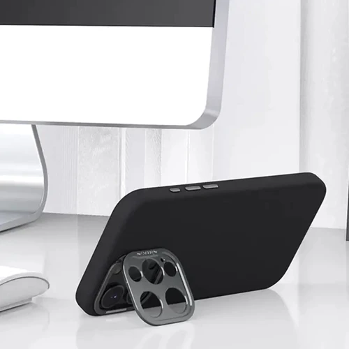 Чехол для iPhone Nillkin Silicone LensWing Prop Magnetic Black for iPhone 16 Pro: Тип чехла накладка на заднюю часть