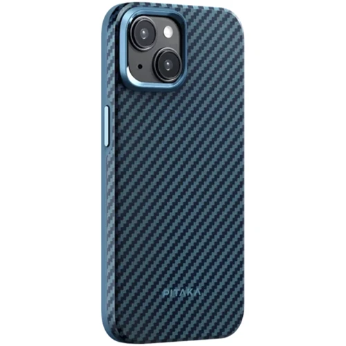Чехол для iPhone Pitaka MagEZ Case Pro 4 Twill 1500D Black/Blue (KI1508MMP) for iPhone 15: Цвет синий