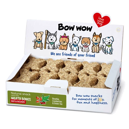 Лакомство для собак Bow wow натуральные косточки с говядиной и коллагеном 30 шт. box (BW630)